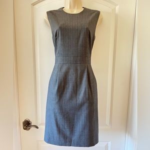 Theory Grey Pinstripe Sheath With Pockets